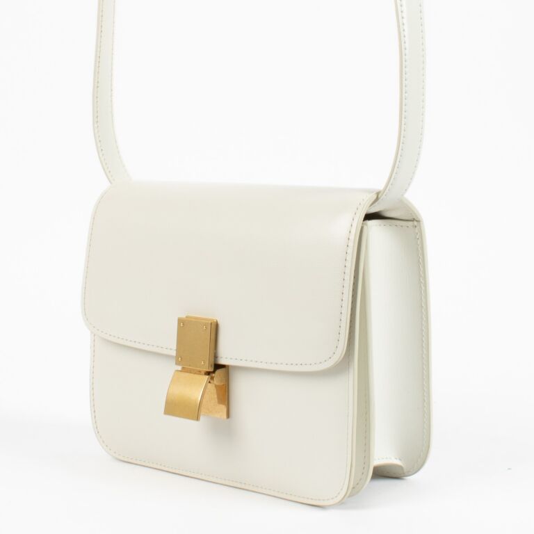 Celine White Shiny Calfskin Teen Classic Bag ○ Labellov ○ Buy