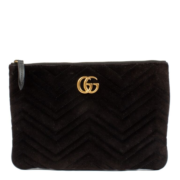 Gucci velvet marmont clutch bag new arrivals