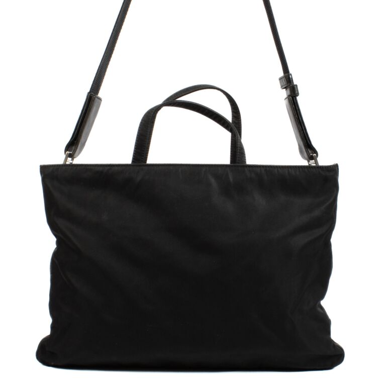 Prada Nylon Black Tote Bag ○ Labellov ○ Buy and Sell
