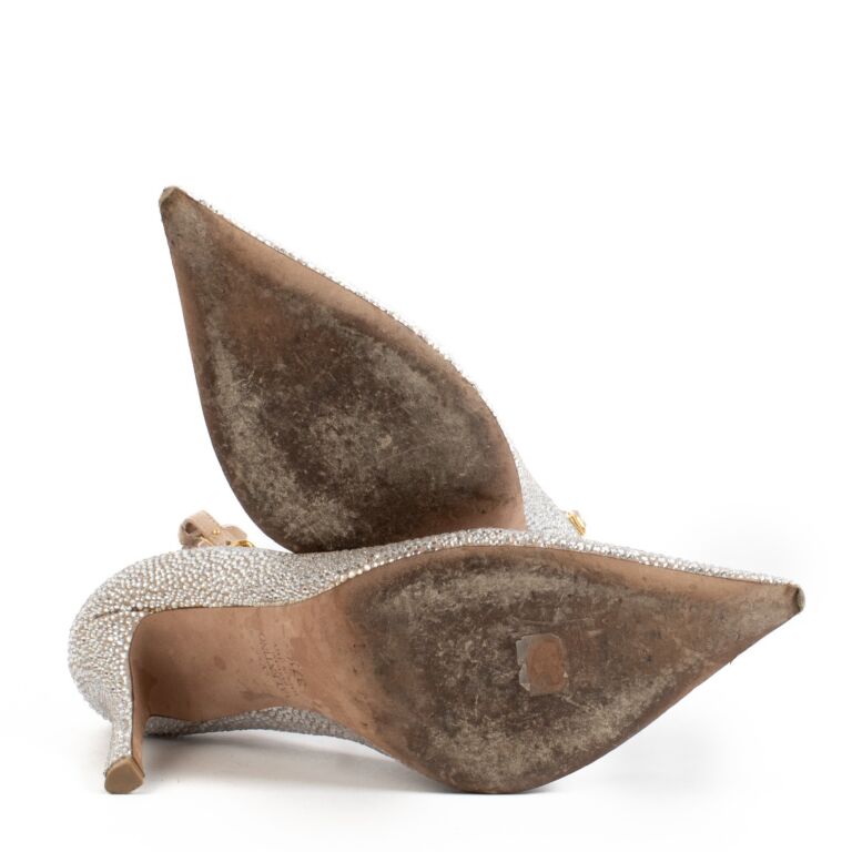 Valentino Garavani Tan-Go Crystal Heels ○ Labellov ○ Buy