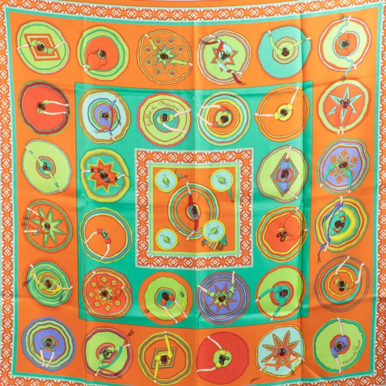 HERMES エルメス カレ90 スカーフ BELLES DU MEXIQUE Hermès Belles du Mexique 90 Scarf ○ Labellov ○ Buy and