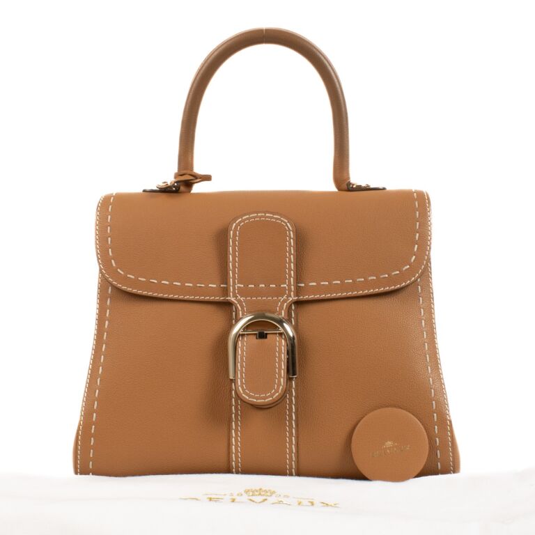 【美品】DELVAUX ハンドバッグ Delvaux Vegetal Brillant MM Surpiqué ○ Labellov ○ Buy and Sell