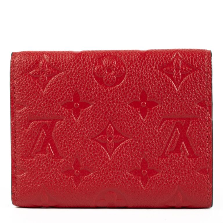 Louis Vuitton Red Monogram Empreinte Victorine Wallet