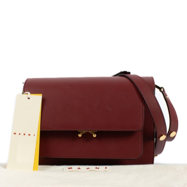 Marni Burgundy Medium Trunk Bag ○ Labellov ○ Buy and Sell