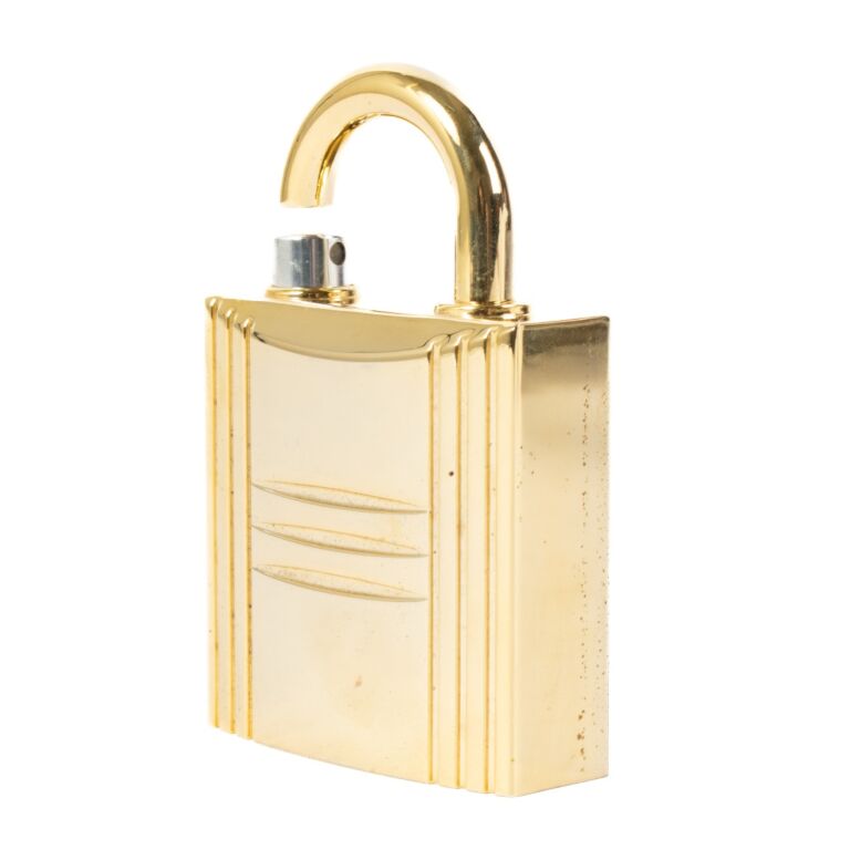 Hermès Gold Kelly Calèche Refillable Jewel Lock Perfume Bottle