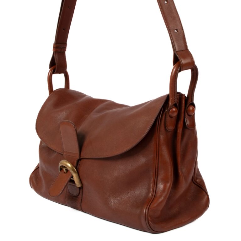 バッグ Delvaux Brillant Besace Shoulder Bag Delvaux Brown Bridon Leather Brillant Besace Bag ○ Labellov