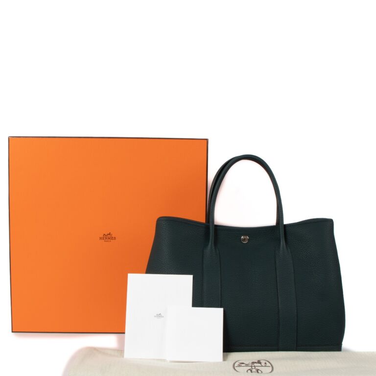 【キャンバス /Vert Cypres】HERMES ガーデンパーティー36 PM エルメス ハンドバッグ 《ガーデン・パーティ》 | Hermès