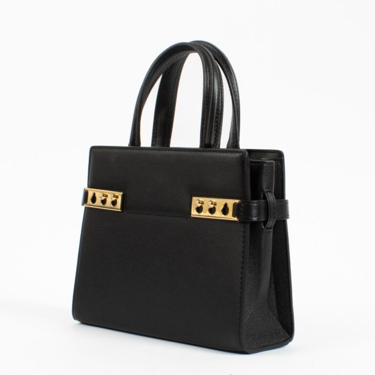 Delvaux Black Silky Calf Tempête Crush Small ○ Labellov
