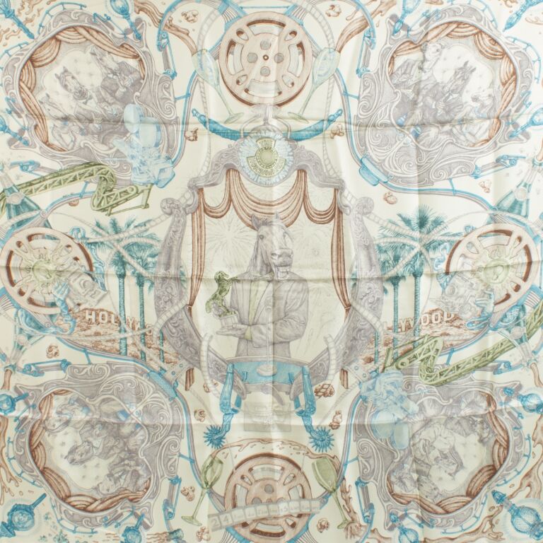 Hermès Horseawards Kafouros Carre 90 Silk Scarf ○ Labellov