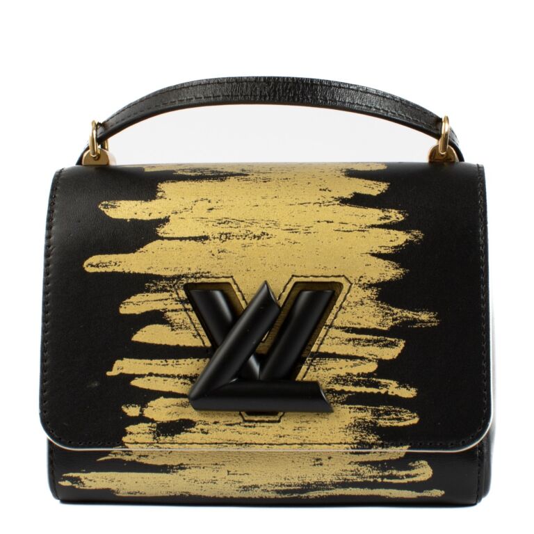 Louis Vuitton Black/Light Gold Twist PM Bag ○ Labellov