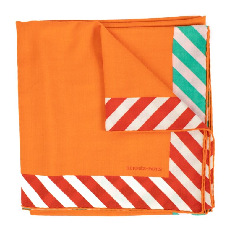 高級感 ○ Labellov ○ Shawl 140 Cashmere Orange Hermès Buy Sell and 小物