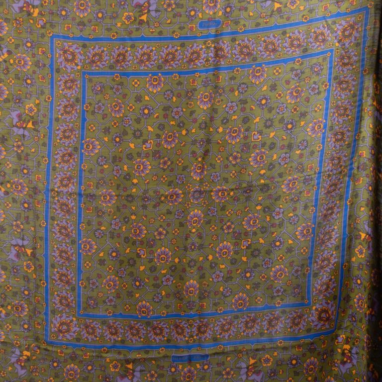 涼しげ&夏に可愛い【HERMES】 Palmarum Transat ショール Hermes On Summer Day Silk Shawl 140cm – Ladybag International