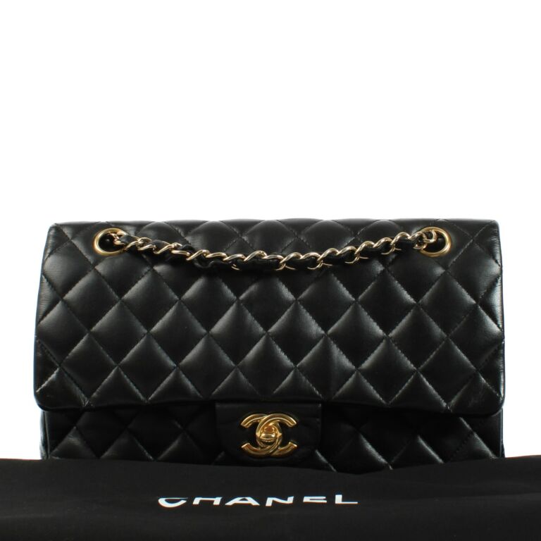 Chanel Black Lambskin Medium Classic 11.12 Bag ○ Labellov ○ Buy