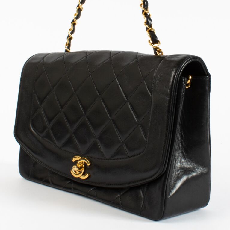 Chanel Black Medium Diana Flap Bag with Box ○ Labellov ○ Buy and