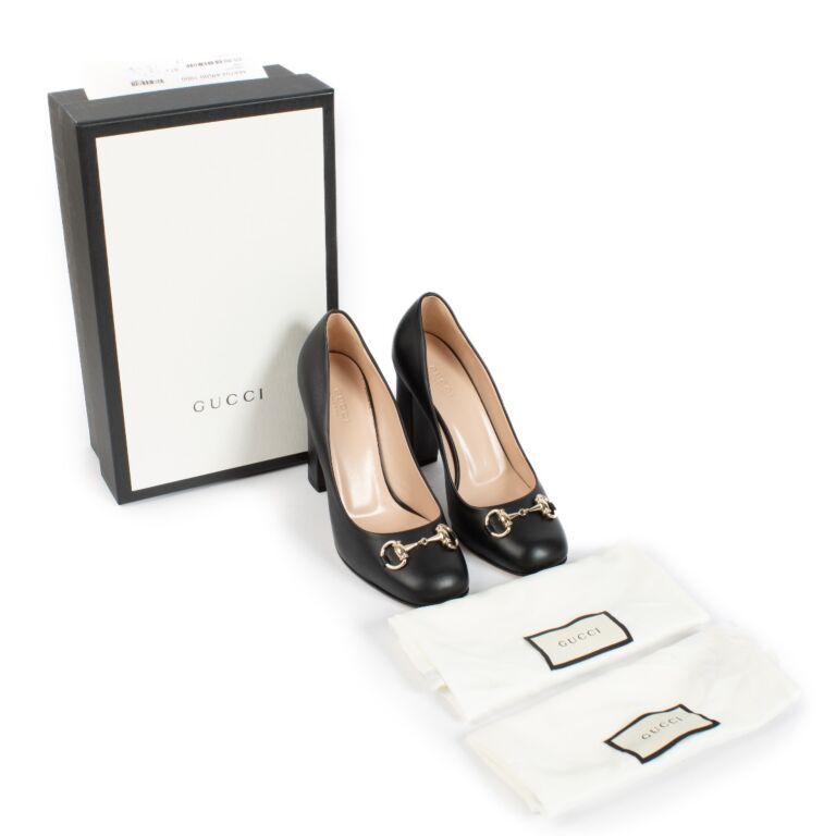 Gucci Black Horsebit Pumps - size 37.5 ○ Labellov ○ Buy