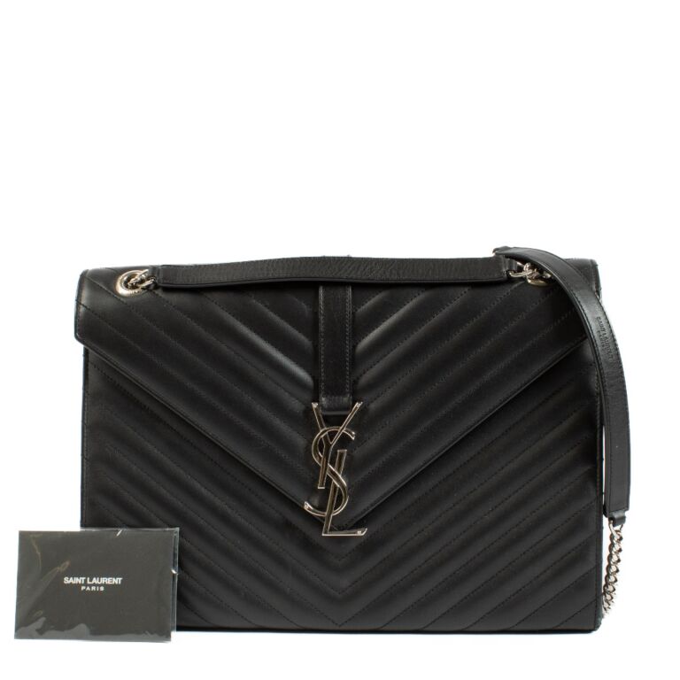 Saint Laurent Black Large Envelope Bag ○ Labellov ○ Buy