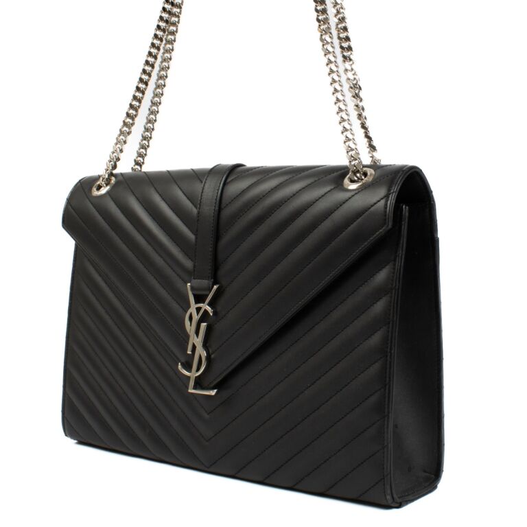 Saint Laurent Black Large Envelope Bag ○ Labellov ○ Buy