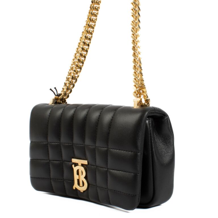 ショルダーバッグ・ポシェット BURBERRY TB LOLA BAG SMALL Authentic Burberry TB Lambskin Quilted Lola Wallet On Chain