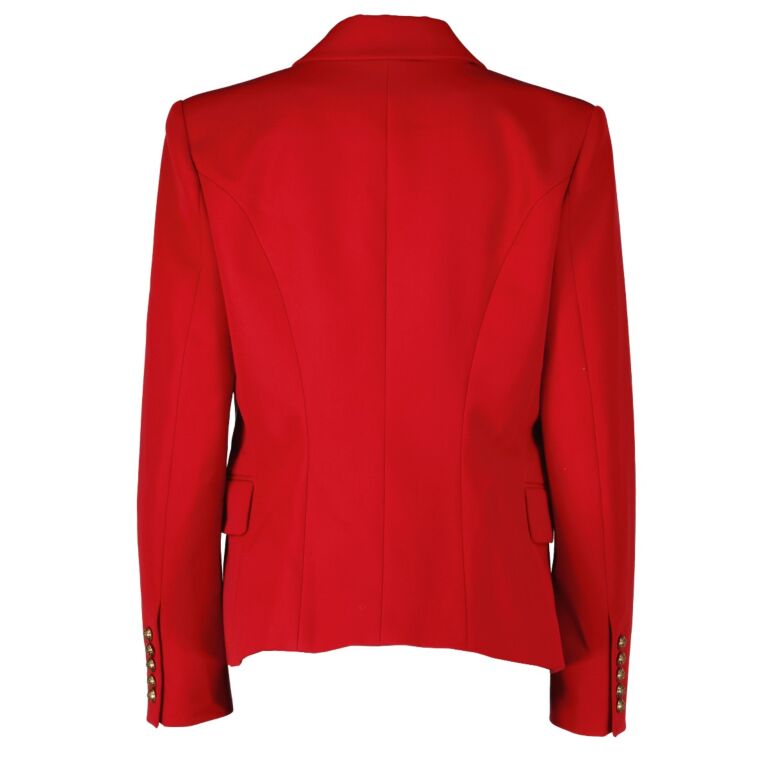 Pierre BALMAIN 赤 ウール ダブル コート ジャケット N535 Pierre BALMAIN 赤 ウール ダブル コート ジャケット N535