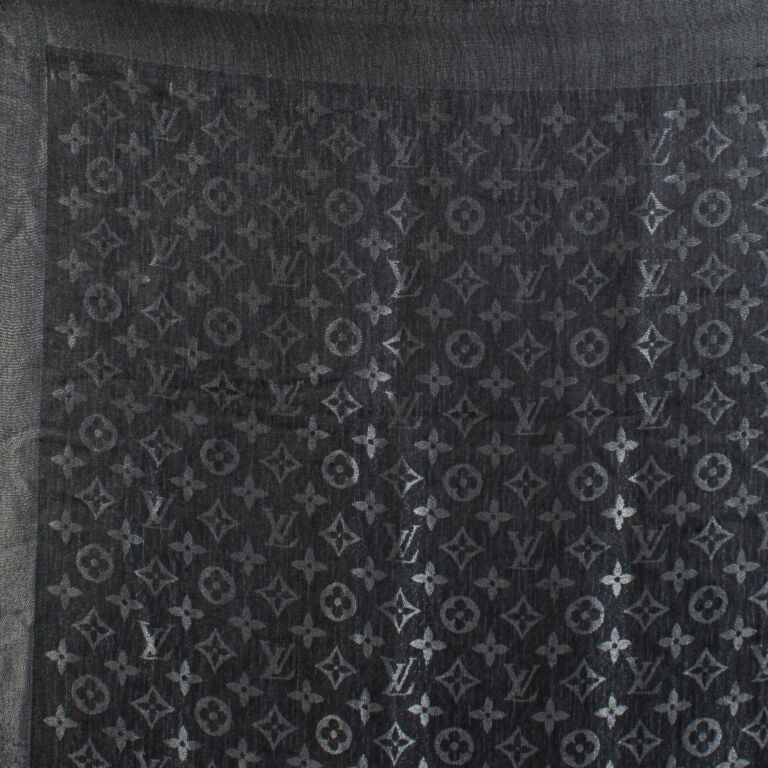 特価商品  Vuitton Louis Black Buy ○ Labellov ○ Shawl Shine Monogram 小物