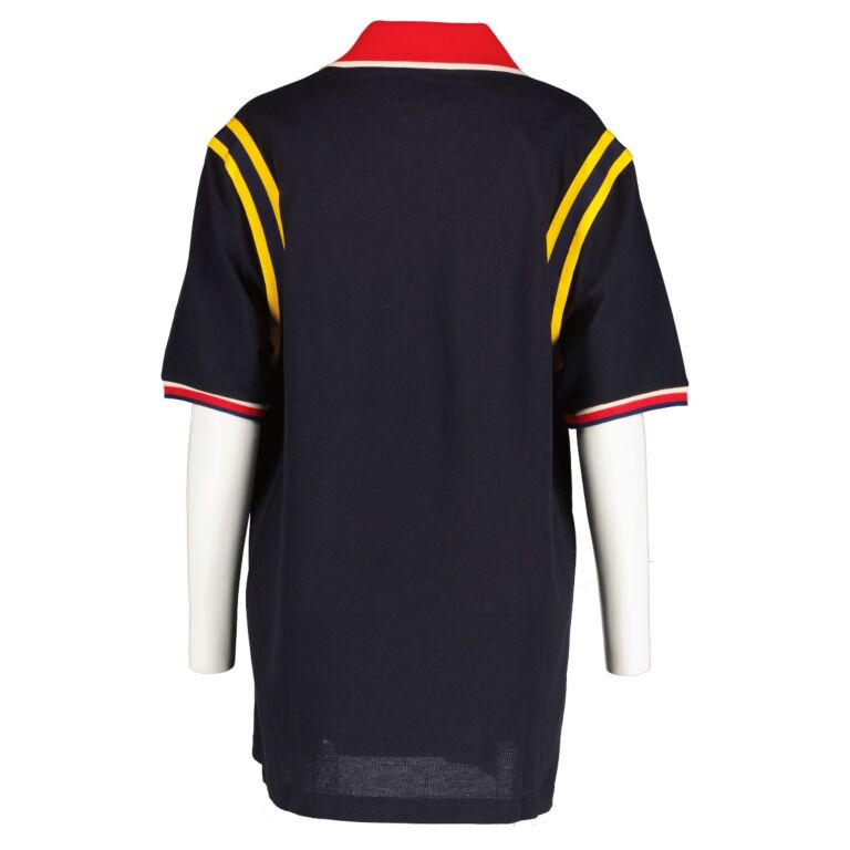 Gucci Blue Bee Patch Polo Shirt - Size XXXL ○ Labellov