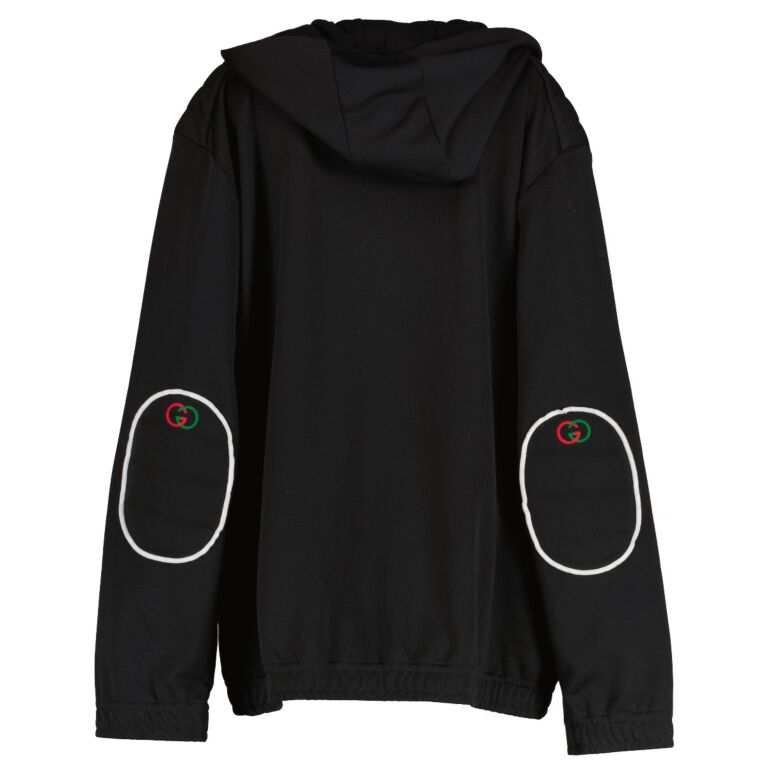 Gucci Black Technical Jersey Interlocking G Hoodie - Size Gucci Black Technical Jersey Interlocking G Hoodie - Size