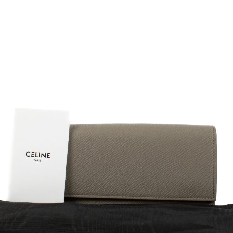 【美品】CELINE Large Flap Wallet CELINE Large Flap Multifunction Leather Wallet Red-US