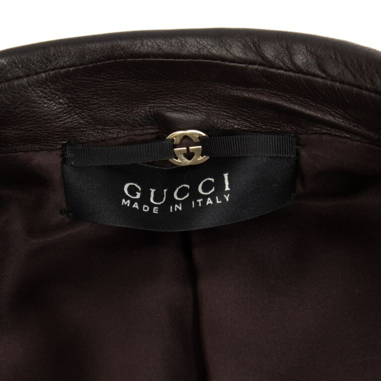 GUCCI ラムレザー シルク ベスト レッド 40 GG embossed leather jacket in Gucci Rosso Ancora red | GUCCI® SI