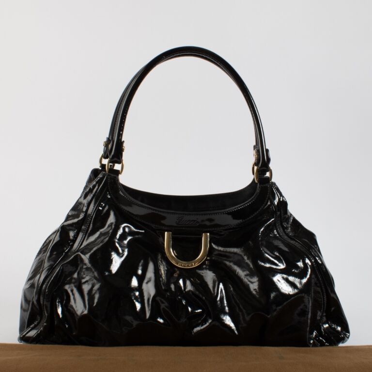 Gucci Black Patent Leather Abbey Bag ○ Labellov ○ Buy and