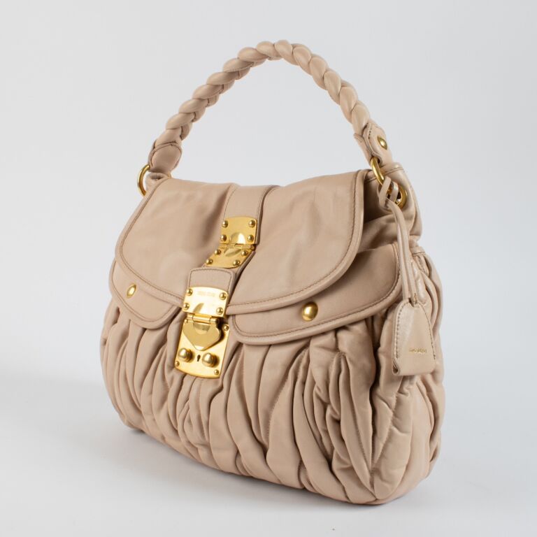 Miu Miu Beige Matelasse Bag ○ Labellov ○ Buy and Sell