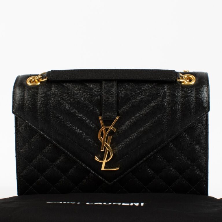 Saint Laurent Black Medium Envelope Bag ○ Labellov ○ Buy