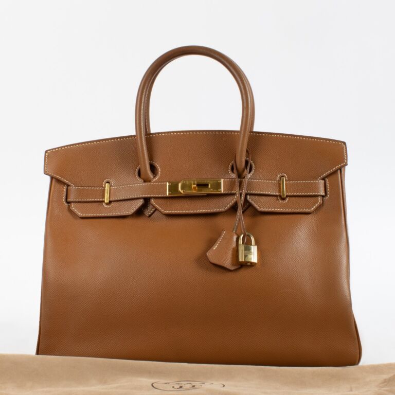 Hermès Birkin 35 Gold Courchevel GHW ○ Labellov ○ Buy and
