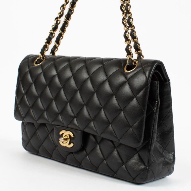 Chanel Black Lambskin Medium Classic 11.12 Bag ○ Labellov ○ Buy