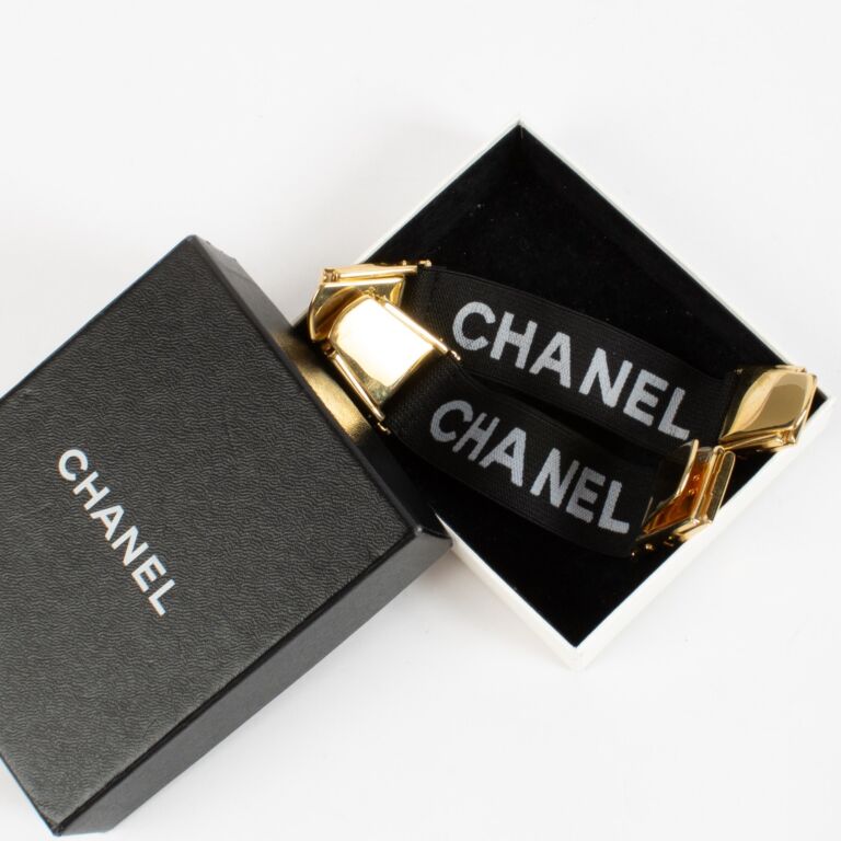 Chanel Vintage Nylon Arm Band Sleeve Garter ○ Labellov