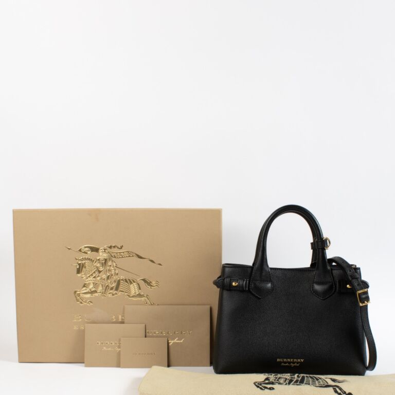 Burberry Black Small Banner Top Handle Bag ○ Labellov