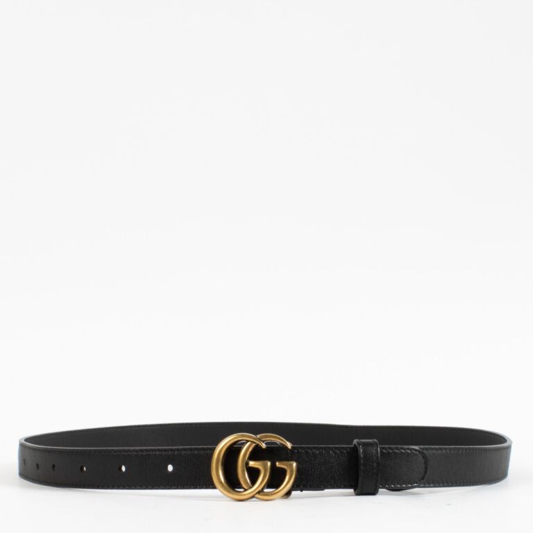GUCCI ブラック ベルト 85cm GG Marmont wide belt in black | GUCCI® US