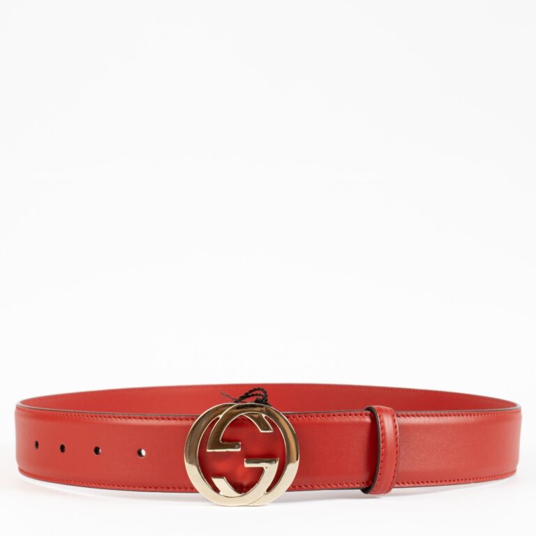 Gucci Red Belt - Size 80 ○ Labellov ○ Buy and Sell