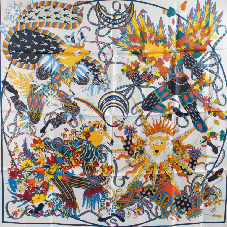 Hermès Le Sacre Des Saisons Silk 90 Scarf ○ Labellov ○ Buy