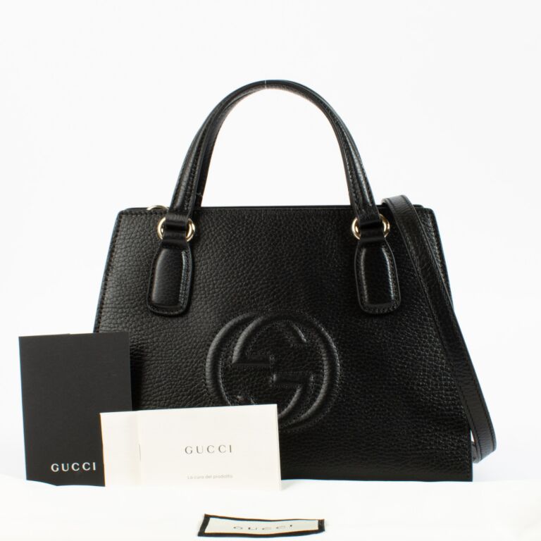 Gucci Black Leather Soho Satchel Bag ○ Labellov ○ Buy and