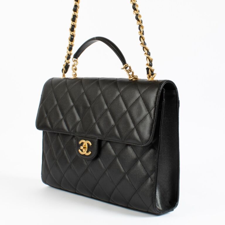 Chanel Black Caviar Briefcase Bag ○ Labellov ○ Buy and Sell