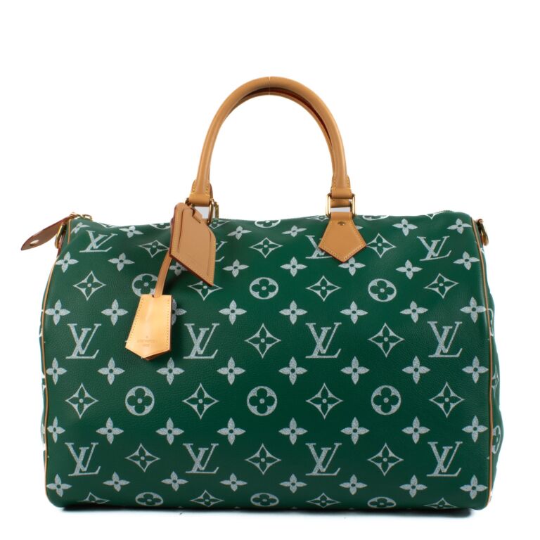 Louis Vuitton Green Limited Speedy P9 Bandouliere 50 Monogram Travel Bag Labellov Buy and Sell Authentic Luxury