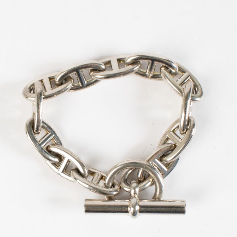 Hermès Silver Chaine d'Ancre Medium Bracelet ○ Labellov ○ Buy