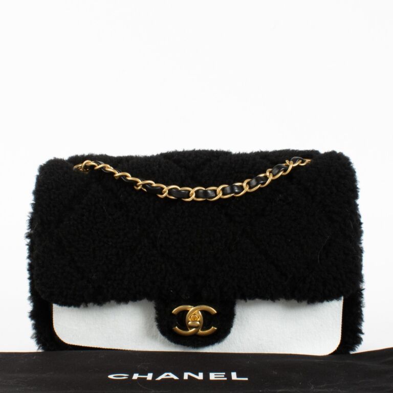 Chanel Black Shearling Flap Bag ○ Labellov ○ Buy and Sell