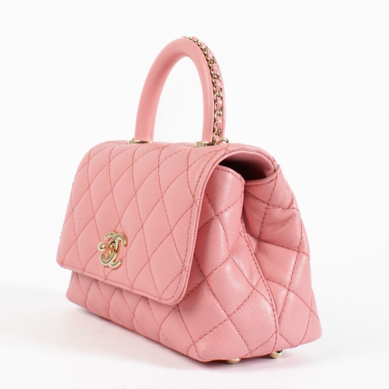 Chanel Pink Caviar Mini Coco Handle Bag ○ Labellov ○ Buy and