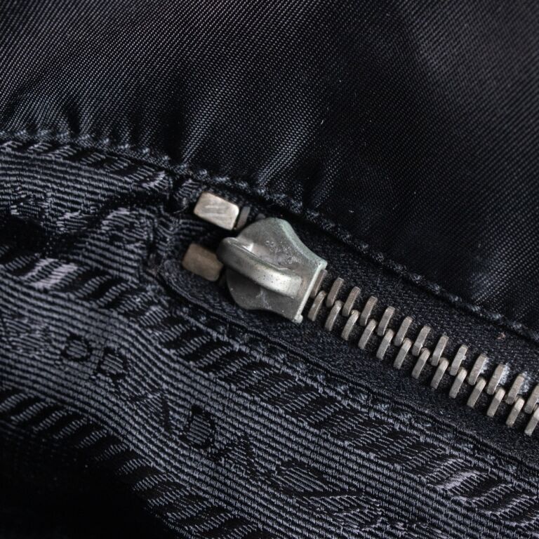 Prada Black Nylon/Crocodile Embossed Tote Bag ○ Labellov ○ Buy