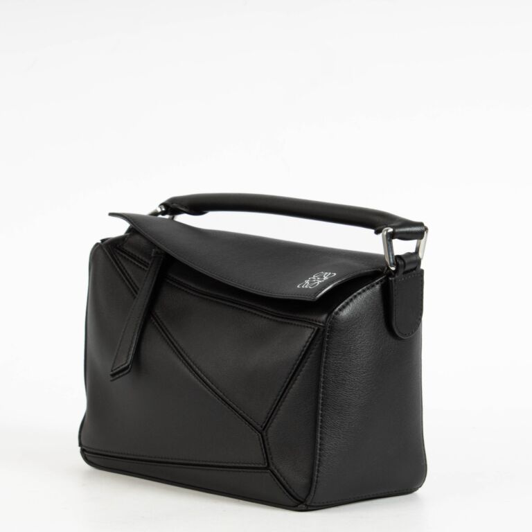 Loewe Black Calfskin Small Puzzle Bag ○ Labellov ○ Buy and Sell