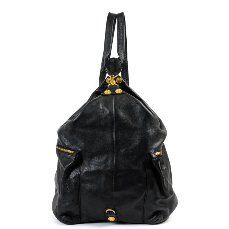 Versace Black Backpack Labellov Buy and Sell Authentic Luxury