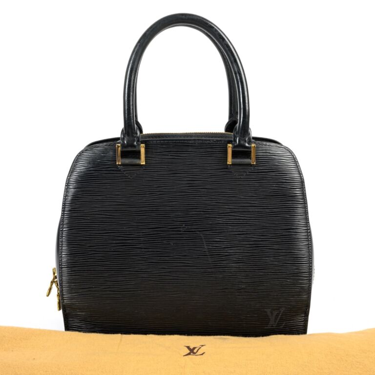 2009 Louis Vuitton Black Epi Leather and Black Calfskin Leather Beverly Bag  at 1stDibs