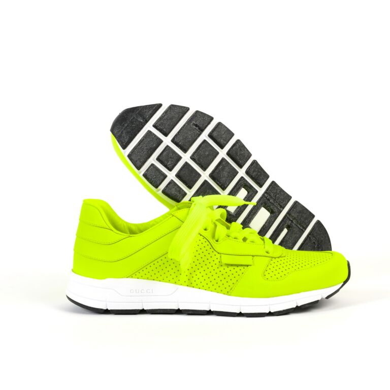Fluorescent yellow tennis shoes hotsell
