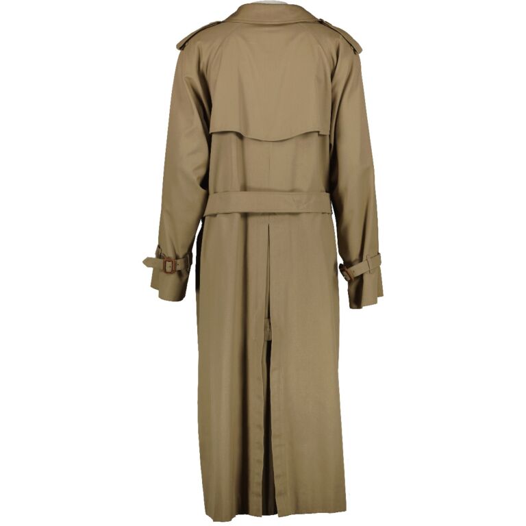 Burberry Vintage Beige Long Trench Coat - Size UK16